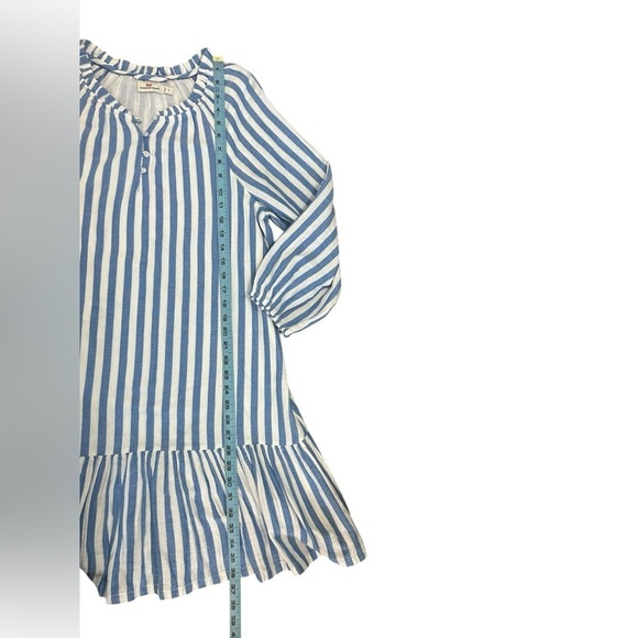 Vineyard Vines Blue White Striped Double Gauze Nautical Dress 100% Cotton Small - Picture 10 of 10